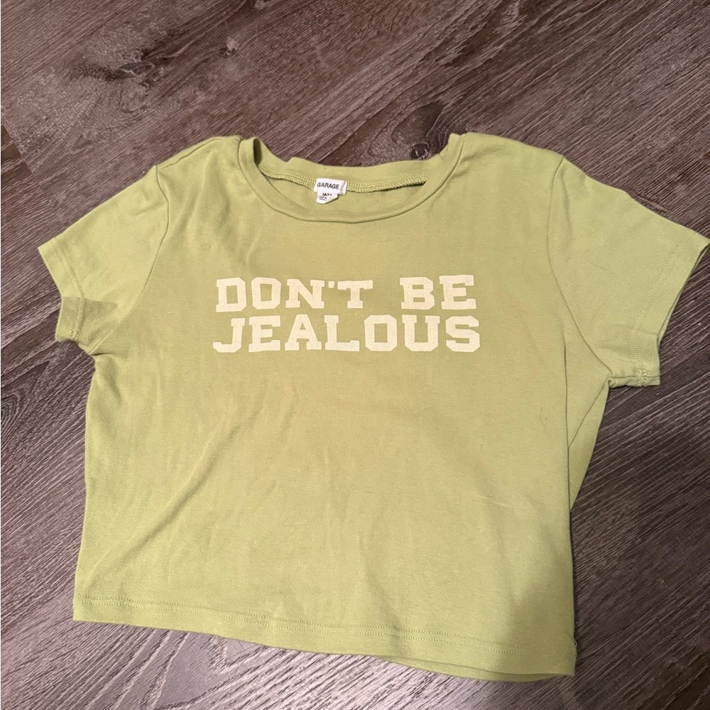 Garage Lime Green Kids Tee with Bold Print